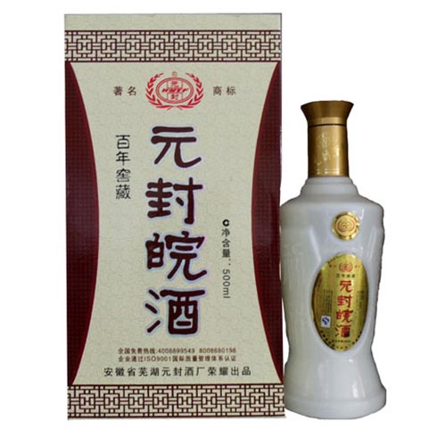 百年窖藏元封皖酒-52%vol（500ml×4盒）