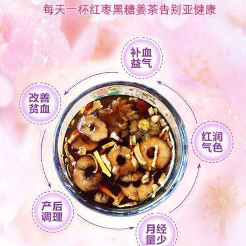 紅棗黑糖姜茶飲品